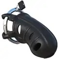 Черный замок верности Hardcore Silicone Cock Blocker