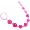 Розовая анальная цепочка с колечком Sassy Anal Beads - 26,7 см.