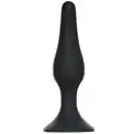 Чёрная анальная пробка Slim Anal Plug Large - 12,5 см.