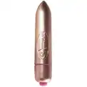 Золотистый мини-вибратор RO-80MM 7-SPEED GOLD - 8 см.
