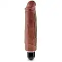 Коричневый вибратор-реалистик 7  Vibrating Stiffy - 21,6 см.