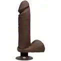 Коричневый вибратор-реалистик Perfect D Vibrating 8  with Balls