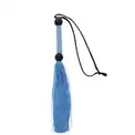 Голубая мини-плеть из силикона и акрила SILICONE FLOGGER WHIP - 25,6 см.