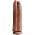 Сдвоенный фаллоимитатор-мулат 11  Two Cocks One Hole - 30,5 см.