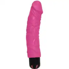 Многоскоростной розовый вибратор-реалистик PURE STUD PINK 20,3 см 