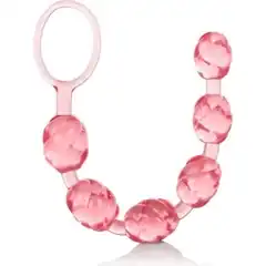  Розовая анальная цепочка Swirl Pleasure Beads 20 см 