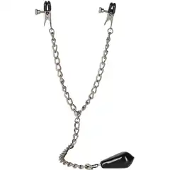  Зажимы на грудь с цепью и подвесом Weighted Nipple Clamps 