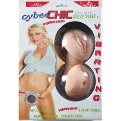  Надувная кукла CYBER CHIC с вибратором и вставками вагина-анус 