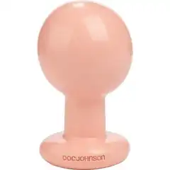  Круглая телесная анальная пробка ROUND LARGE 