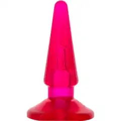  Розовая конусообразная анальная втулка BUTT PLUG 9,5 см 