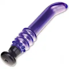  Фиолетовый вибромассажер G-Spot из стекла, 19 см 