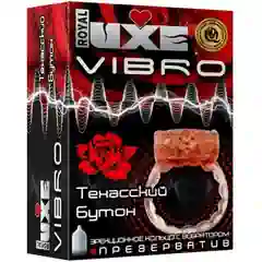  Эрекционное кольцо LUXE VIBRO Техасский бутон 