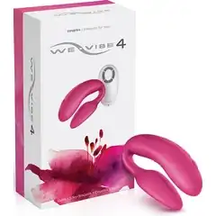  Розовый вибромассажёр для двоих We-Vibe 4 