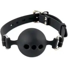  Шарик-кляп из силикона с прорезями для дыхания Silicone Breathable Ball Gag Large 