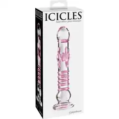  Стеклянный фаллоимитатор ICICLES № 6 21,6 см 