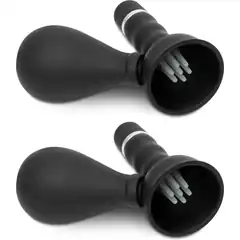  Черные вибропомпы на соски Cordless Vibrating Nipple Suckers 