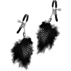  Зажимы на соски FEATHER NIPPLE CLAMPS с украшением из перышек 