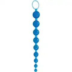  Голубая анальная цепочка Sex Please! Sexy Beads Blue 27,9 см 