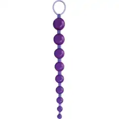  Фиолетовая анальная цепочка Sex Please! Sexy Beads 27,9 см 