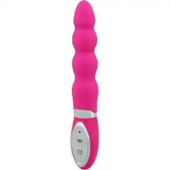 Розовый вибратор с наплывами тельца Wild Pearls Beads Vibe 18 см 