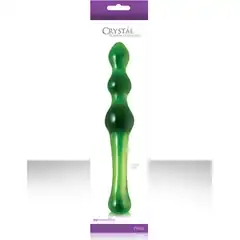  Малый зеленый стеклянный анальный стимулятор CRYSTAL KEGEL 18,5 см 