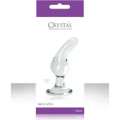  Стеклянная прозрачная анальная пробка Crystal Glass Plug 