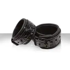  Черные соединенные цепью наручники SINFUL WRIST CUFFS 