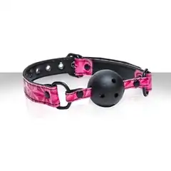  Розовый виниловый кляп SINFUL BALL GAG 