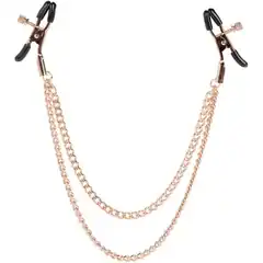  Золотистые зажимы для сосков с цепями Entice Tiered Intimate Clamps 