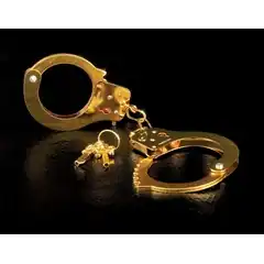  Золотистые наручники Metal Cuffs 