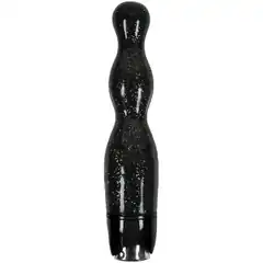  Чёрная виброёлочка Starlight Gems Libra Vibrating Massager 20,5 см 