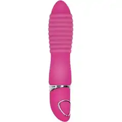  Розовый рельефный вибратор Body Soul Indulge 9,5 см 