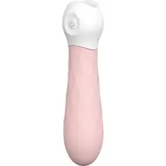  Розовый мини-вибромассажер Diamond Baby Boo 11 см 