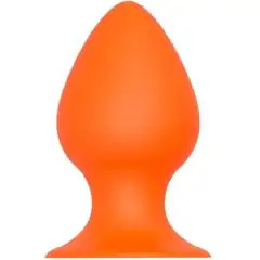  Оранжевая анальная пробка PLUG WITH SUCTION CUP 13,4 см. 