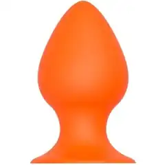  Оранжевая анальная пробка PLUG WITH SUCTION CUP 11,6 см. 