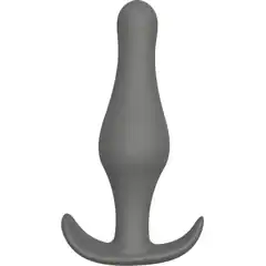  Серый удлиненный анальный стимулятор PLUG WITH T-HANDLE 15,6 см. 