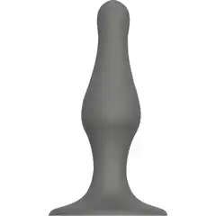  Серый удлиненный анальный стимулятор PLUG WITH SUCTION CUP 12,7 см 