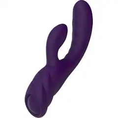  Фиолетовый вибратор с клиторальным стимулятором Nalone PureX2 20,7 см 