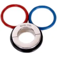  Серебристая утяжка на мошонку с 3 кольцами в комплекте Ball Stretcher 