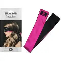  Черно-розовая атласная повязка на глаза Satin Sash 
