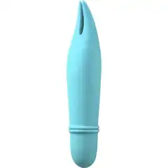  Голубой мини-вибратор Universe Teasing Ears 12,5 см 