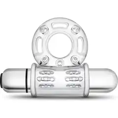  Прозрачное эрекционное виброкольцо 10 Function Vibrating Mega Bull Ring 