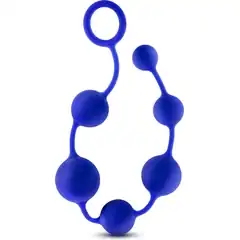  Синяя анальная цепочка 16 Inch Silicone Anal Beads 40,6 см 