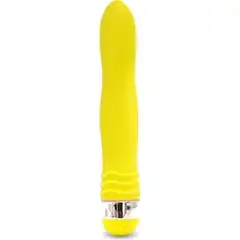  Желтый эргономичный вибратор Sexy Friend 17,5 см 