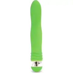  Салатовый эргономичный вибратор Sexy Friend 17,5 см 