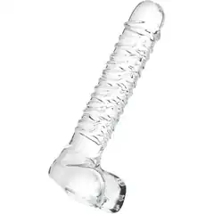  Стеклянный прозрачный фаллоимитатор Sexus Glass 21 см 