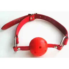  Красный пластиковый кляп-шарик Ball Gag 