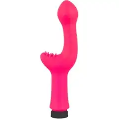  Розовый G-стимулятор с вибрацией Power Vibe Nubby 18 см 
