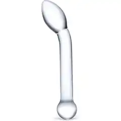  Прозрачный стеклянный фаллос для точки G Slimline G-Spot 20 см 