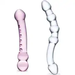  Набор из 2 стеклянных двухголовых фаллоимитаторов Pleasure Set 